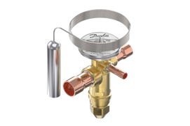 Product photo of the TGE thermostatic expansion valve by Danfoss