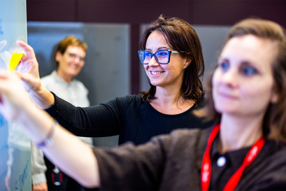 Danfoss project team brainstorming together