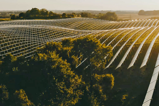Solar park in Silkeborg in Denmark