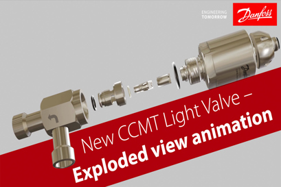Nuova Danfoss CCMT Light - valvola di regolazione elettrica per CO2 - Animazione vista esplosa
