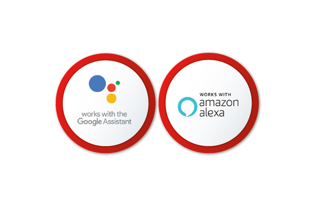 Fungerer med Google Assistant og Amazon Alexa