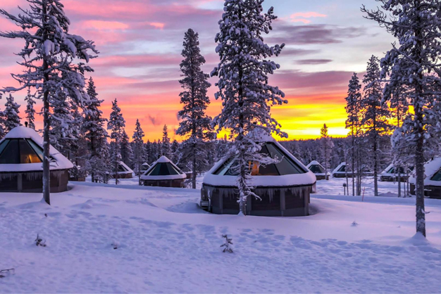 Romantic surroundings in Lapland intensified by the comfort of electric heating.
