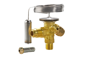 Product photo of the T2/TE2 thermostatic expansion valve by Danfoss