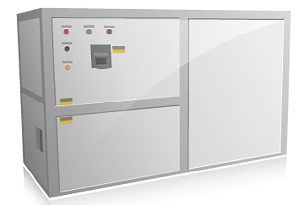 An animated grey box that is representing an air dryer