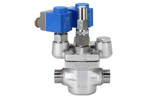Product photo of the ICSH Flexline™ dual position solenoid valve by Danfoss