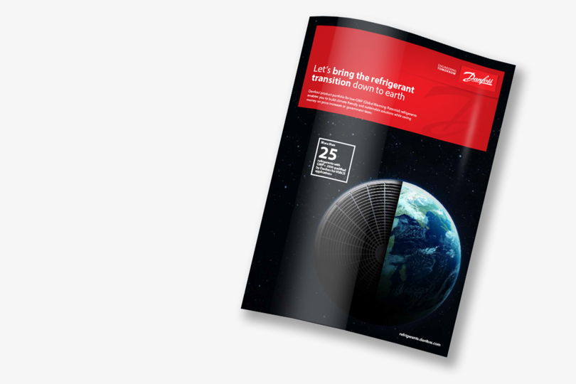 Danfoss brochure om lavt GWP – En bred portefølje til kølemidler med lavere GWP