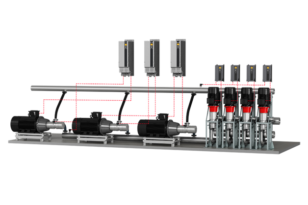 Animated image showcasing desalination system by Danfoss