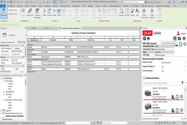 Danfoss Product Schedule