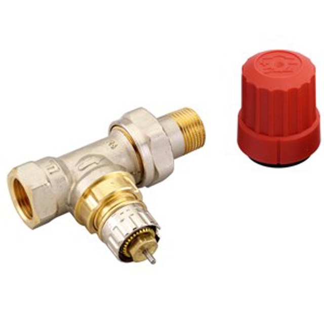 Radiátorové ventily, RA-N, Normální průtok, DN 10, Přímý, F