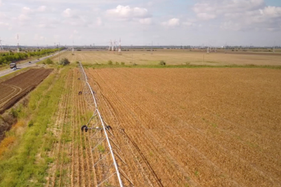 Romanian field from the irrigation project