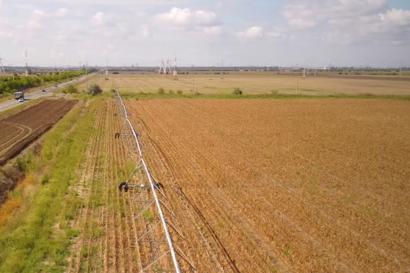 Campo del progetto di irrigazione