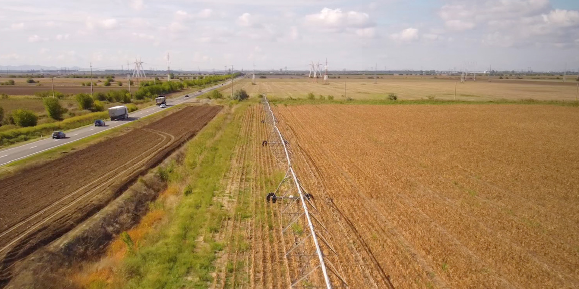 Romanian field from the irrigation project