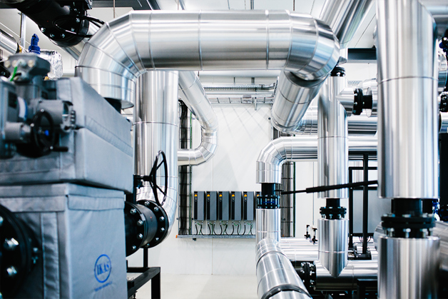 Heat exchange station, Danfoss ac drives in a background