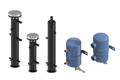 OUB: oil separator/receiver range